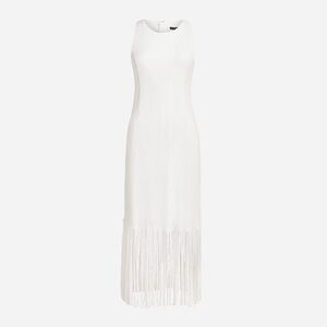 J Crew Collection fringe-trim sheath dress in sequin BR505